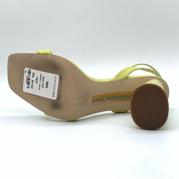 SAM EDELMAN Kia Leather Cone-Heel Sandal in Kiwi - Picture 8 of 14